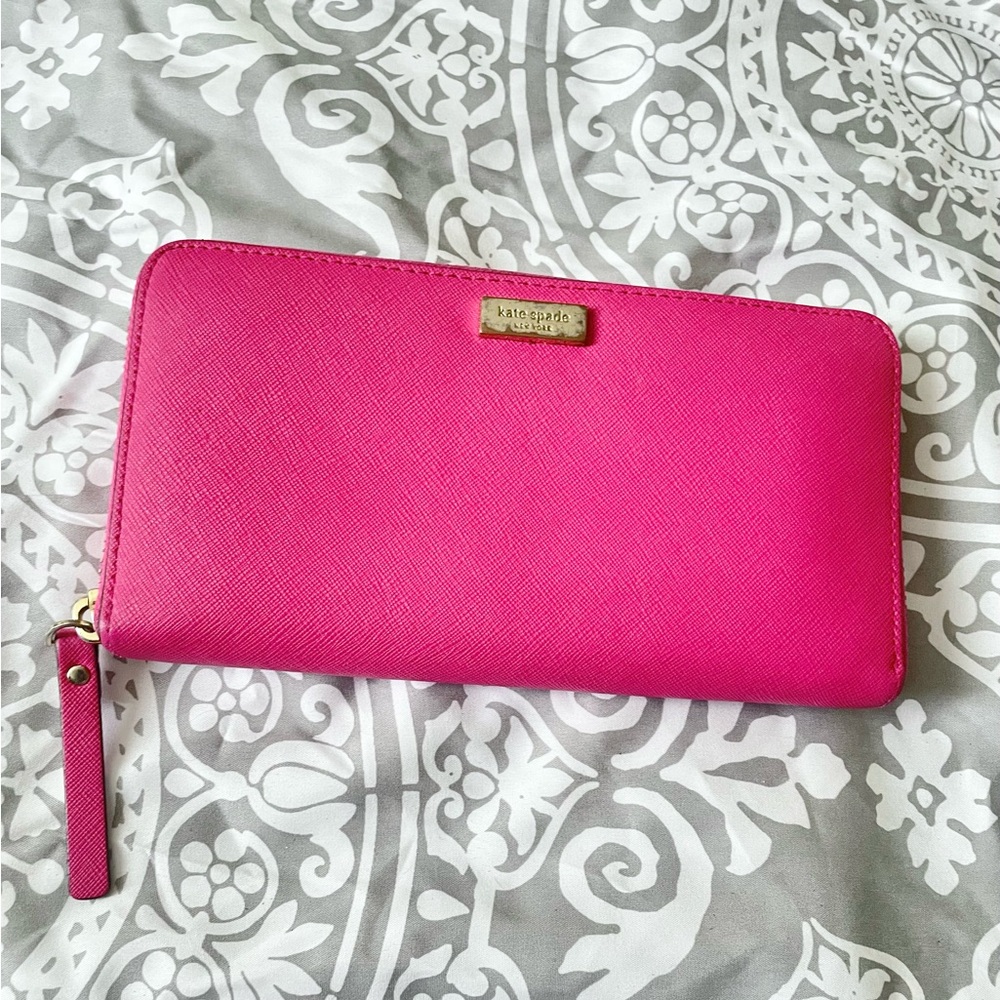 Hot pink Kate Spade long Wallet